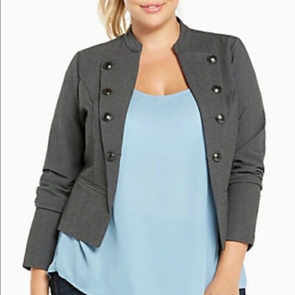 torrid Jackets & Blazers - Torrid Gray Military Jacket 4
